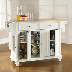 Crosley Cambridge 51.50 Inch Wood Top Full Size Kitchen Island/Cart - KF30001D - The Home Selection