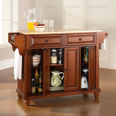 Crosley Cambridge 51.50 Inch Wood Top Full Size Kitchen Island/Cart - KF30001D - The Home Selection
