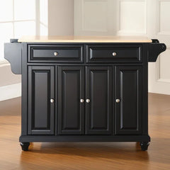 Crosley Cambridge 51.50 Inch Wood Top Full Size Kitchen Island/Cart - KF30001D - The Home Selection