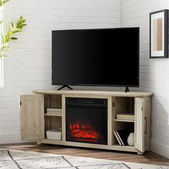Crosley Camden 48" Corner Tv Stand W/Fireplace - KF100648 - The Home Selection