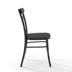 Crosley Camille 19.25 Inch 2pc Metal Chair Set Matte-Black - CF500620-MB - The Home Selection