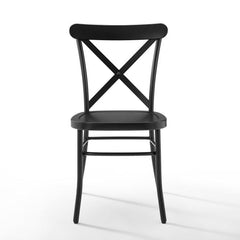 Crosley Camille 19.25 Inch 2pc Metal Chair Set Matte-Black - CF500620-MB - The Home Selection