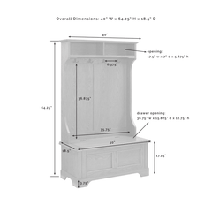 Crosley Campbell 40 Inch Hall Tree - CF6005 - The Home Selection