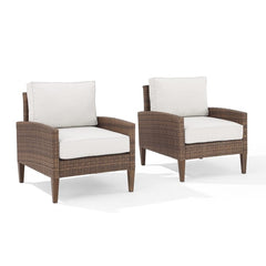 Crosley Capella 2pc Outdoor Wicker Chair Set - CO7168 - The Home Selection