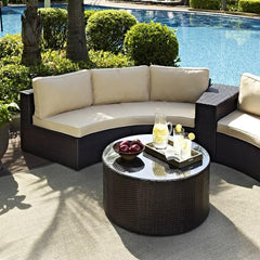 Crosley Catalina 83 Inch 2pc Outdoor Wicker Sectional Set - KO70034 - The Home Selection