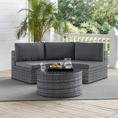 Crosley Catalina 83 Inch 2pc Outdoor Wicker Sectional Set - KO70034 - The Home Selection