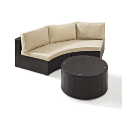 Crosley Catalina 83 Inch 2pc Outdoor Wicker Sectional Set - KO70034 - The Home Selection