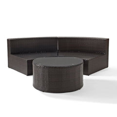 Crosley Catalina 83 Inch 2pc Outdoor Wicker Sectional Set - KO70034 - The Home Selection