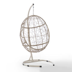Crosley Cleo Indoor/Outdoor 42 Inch Wicker Hanging Egg Chair Sand - KO70230LB - The Home Selection