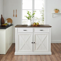 Crosley Clifton Kitchen Island Distressed-White - KF30070BR-WH - The Home Selection