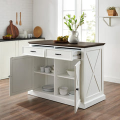 Crosley Clifton Kitchen Island Distressed-White - KF30070BR-WH - The Home Selection