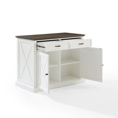 Crosley Clifton Kitchen Island Distressed-White - KF30070BR-WH - The Home Selection