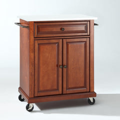 Crosley Compact 31 Inch Granite Top Kitchen Cart - KF30020E - The Home Selection