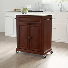 Crosley Compact 31 Inch Granite Top Kitchen Cart - KF30020E - The Home Selection
