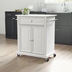 Crosley Compact 31 Inch Granite Top Kitchen Cart - KF30020E - The Home Selection