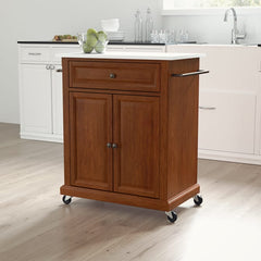Crosley Compact 31 Inch Granite Top Kitchen Cart - KF30020E - The Home Selection