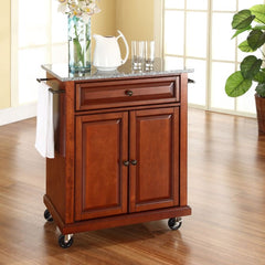 Crosley Compact 31 Inch Granite Top Kitchen Cart - KF30023E - The Home Selection