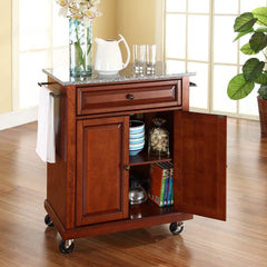 Crosley Compact 31 Inch Granite Top Kitchen Cart - KF30023E - The Home Selection