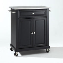 Crosley Compact 31 Inch Stainless Steel Top Kitchen Cart - KF30022E - The Home Selection