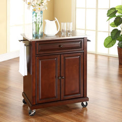 Crosley Compact 31 Inch Stainless Steel Top Kitchen Cart - KF30022E - The Home Selection