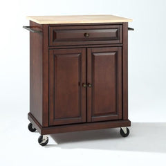 Crosley Compact 31 Inch Wood Top Kitchen Cart - KF30021E - The Home Selection