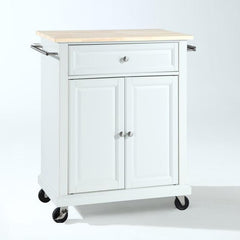 Crosley Compact 31 Inch Wood Top Kitchen Cart - KF30021E - The Home Selection