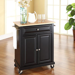 Crosley Compact 31 Inch Wood Top Kitchen Cart - KF30021E - The Home Selection