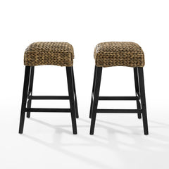 Crosley Edgewater 2pc Backless Counter Stool Set - CF502527-SG - The Home Selection