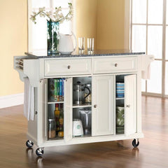 Crosley Full Size 51.50 Inch Granite Top Kitchen Cart - KF30003E - The Home Selection