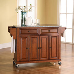 Crosley Full Size 51.50 Inch Granite Top Kitchen Cart - KF30003E - The Home Selection