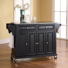 Crosley Full Size 51.50 Inch Granite Top Kitchen Cart - KF30003E - The Home Selection