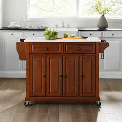 Crosley Full Size 51.50 Inch Granite Top Kitchen Cart - KF30005E - The Home Selection