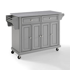 Crosley Full Size 51.50 Inch Stainless Steel Top Kitchen Cart - KF30002E - The Home Selection