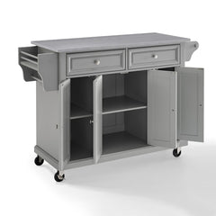 Crosley Full Size 51.50 Inch Stainless Steel Top Kitchen Cart - KF30002E - The Home Selection