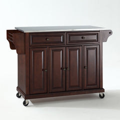 Crosley Full Size 51.50 Inch Stainless Steel Top Kitchen Cart - KF30002E - The Home Selection