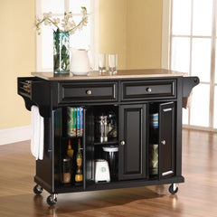 Crosley Full Size 51.50 Inch Stainless Steel Top Kitchen Cart - KF30002E - The Home Selection