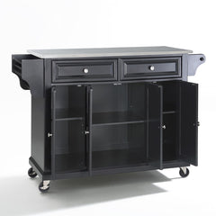 Crosley Full Size 51.50 Inch Stainless Steel Top Kitchen Cart - KF30002E - The Home Selection