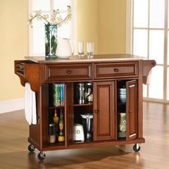Crosley Full Size 51.50 Inch Stainless Steel Top Kitchen Cart - KF30002E - The Home Selection