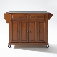 Crosley Full Size 51.50 Inch Stainless Steel Top Kitchen Cart - KF30002E - The Home Selection