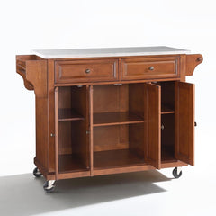 Crosley Full Size 51.50 Inch Stainless Steel Top Kitchen Cart - KF30002E - The Home Selection