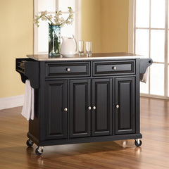 Crosley Full Size 51.50 Inch Stainless Steel Top Kitchen Cart - KF30002E - The Home Selection