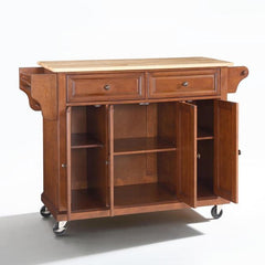 Crosley Full Size 51.50 Inch Wood Top Kitchen Cart - KF30001E - The Home Selection