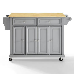 Crosley Full Size 51.50 Inch Wood Top Kitchen Cart - KF30001E - The Home Selection