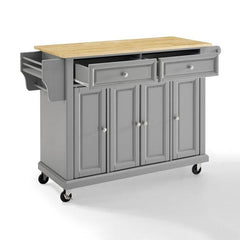 Crosley Full Size 51.50 Inch Wood Top Kitchen Cart - KF30001E - The Home Selection
