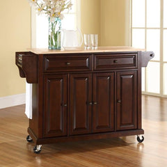 Crosley Full Size 51.50 Inch Wood Top Kitchen Cart - KF30001E - The Home Selection