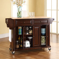 Crosley Full Size 51.50 Inch Wood Top Kitchen Cart - KF30001E - The Home Selection