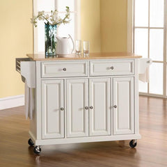 Crosley Full Size 51.50 Inch Wood Top Kitchen Cart - KF30001E - The Home Selection
