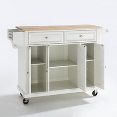 Crosley Full Size 51.50 Inch Wood Top Kitchen Cart - KF30001E - The Home Selection