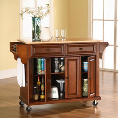 Crosley Full Size 51.50 Inch Wood Top Kitchen Cart - KF30001E - The Home Selection