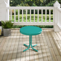 Crosley Griffith 22 Inch Outdoor Metal Side Table - CO1011A - The Home Selection